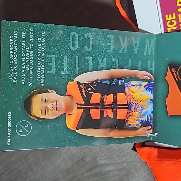 Hyperlite- Life Vest- Youth New With Tags- 55lbs-88lbs camo-orange-black-PFD - Picture 2 of 8